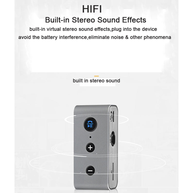 BT710 Portable Mini Car Bluetooth 4.2 + EDR USB Charging Audio Receiver, Support TF Card, Effective Distance: 10m
