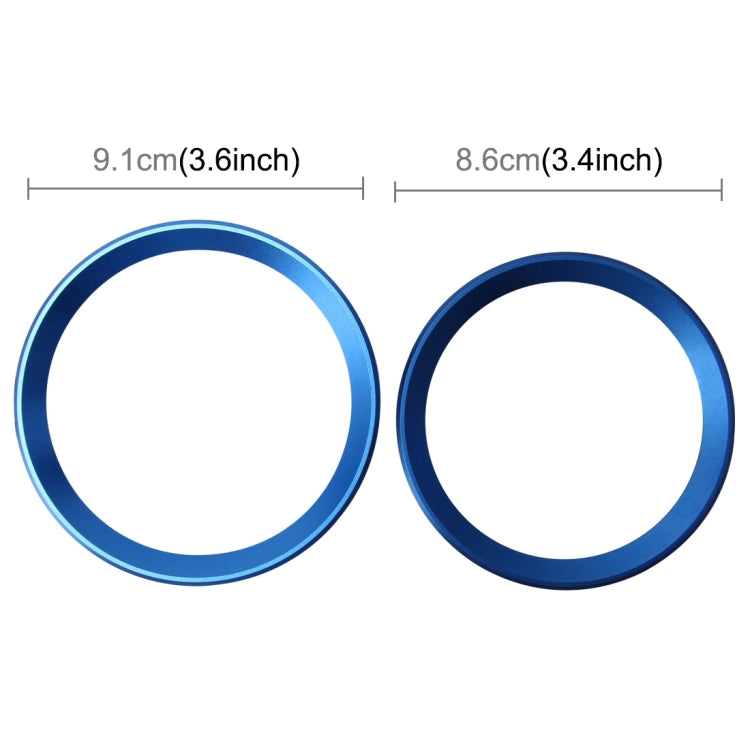 2 PCS/Set Zinc Alloy Steering Wheel Decoration Ring Sticker Logo Car Styling Modification Car Front Logo Ring Decoration Rear Cover Trim Hood Emblem Rings for BMW 3 Series