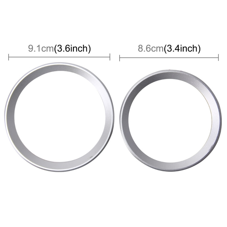 2 PCS/Set Zinc Alloy Steering Wheel Decoration Ring Sticker Logo Car Styling Modification Car Front Logo Ring Decoration Rear Cover Trim Hood Emblem Rings for BMW 3 Series