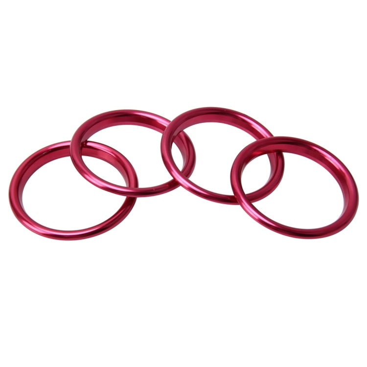 4 PCS Car Outlet Decorative Rings Aluminum Alloy Air Outlet Chrome Trim Ring Car Dashboard  Air Vents Cover Sticker Decoration for Audi A3