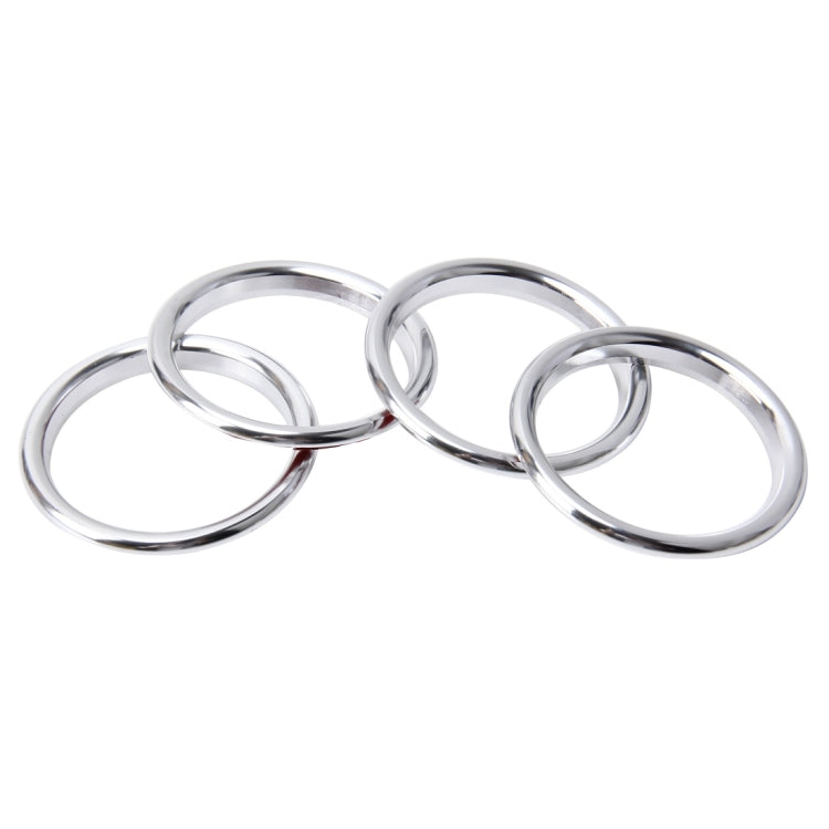 4 PCS Car Outlet Decorative Rings Aluminum Alloy Air Outlet Chrome Trim Ring Car Dashboard  Air Vents Cover Sticker Decoration for Audi A3