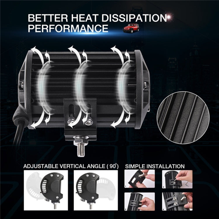 5 inch 18W 24 LED Waterproof IP67 Two Bar Modified Off-road Lights Spotlight Light Car Work Lights, DC 9-48V