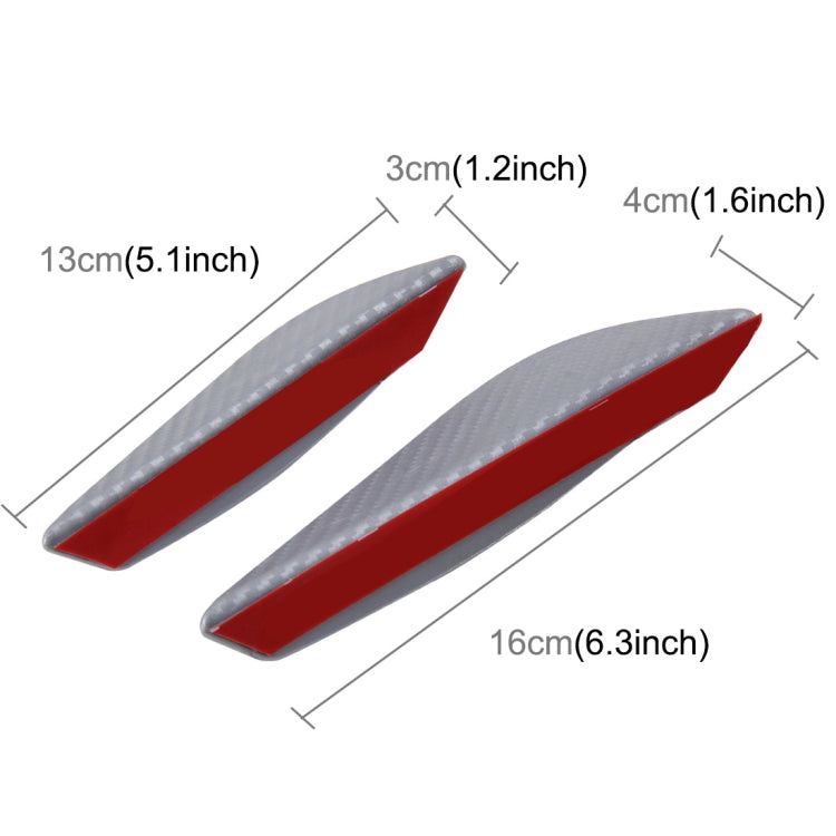 2 Pair Car Styling Body Head Side Light Lamp Frame Stick Cover Trim Car Styling Side Light Decoration Trim Cover Auto Accessories, Length: 16cm, 13cm