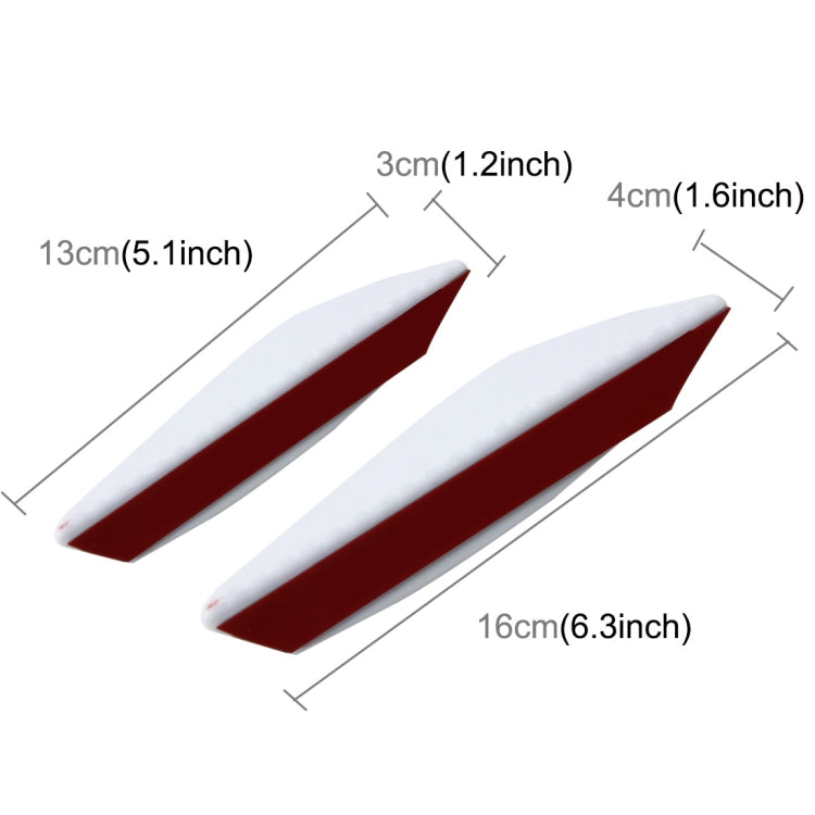 2 Pair Car Styling Body Head Side Light Lamp Frame Stick Cover Trim Car Styling Side Light Decoration Trim Cover Auto Accessories, Length: 16cm, 13cm