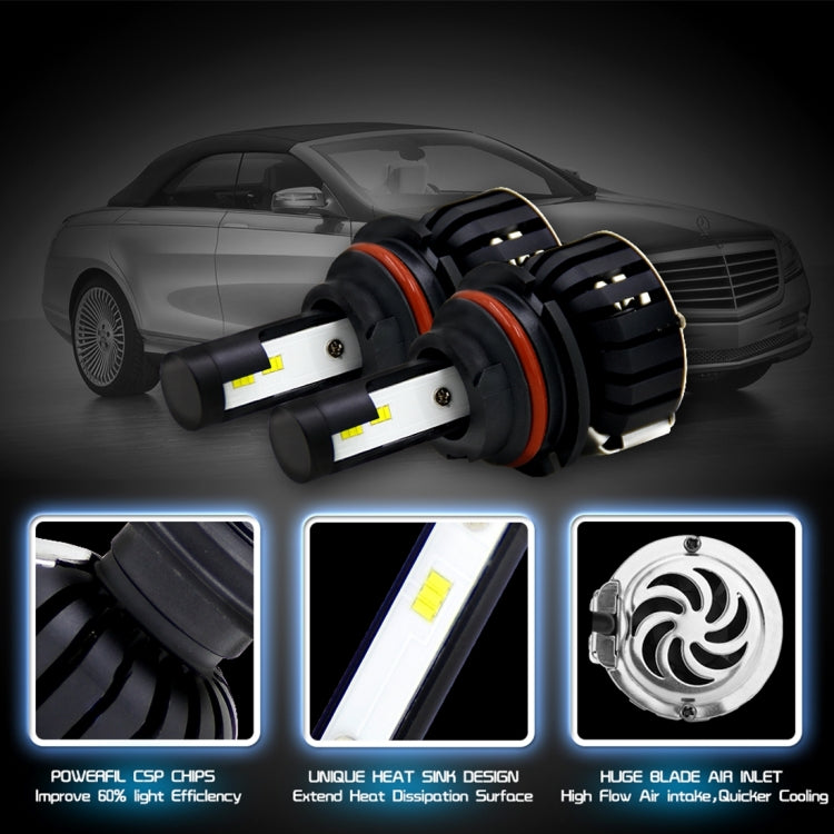 2 PCS 9004 HB1 25W 3000LM 6000K IP65 Waterproof Car Headlight with 12 CSP Lamps White Light, DC 9-36V