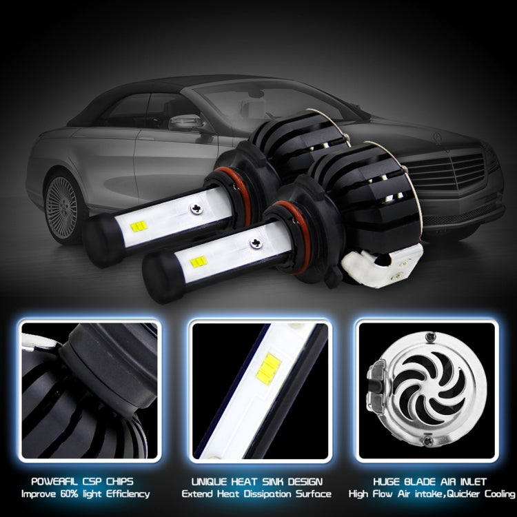 2 PCS 9005 HB3 25W 3000LM 6000K IP65 Waterproof Car Headlight with 6 CSP Lamps White Light, DC 9-36V