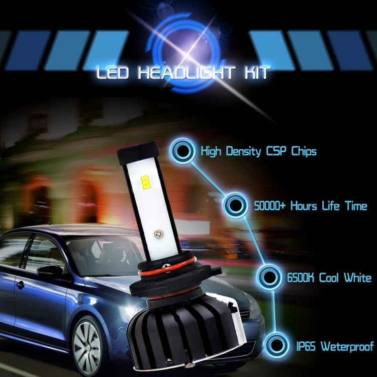 2 PCS 9005 HB3 25W 3000LM 6000K IP65 Waterproof Car Headlight with 6 CSP Lamps White Light, DC 9-36V