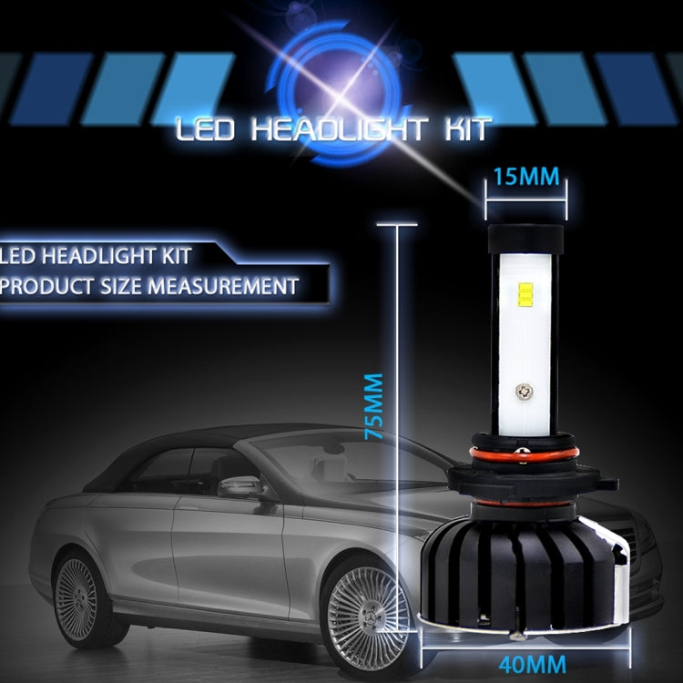 2 PCS 9006 HB4 25W 3000LM 6000K IP65 Waterproof Car Headlight with 6 CSP Lamps White Light, DC 9-36V