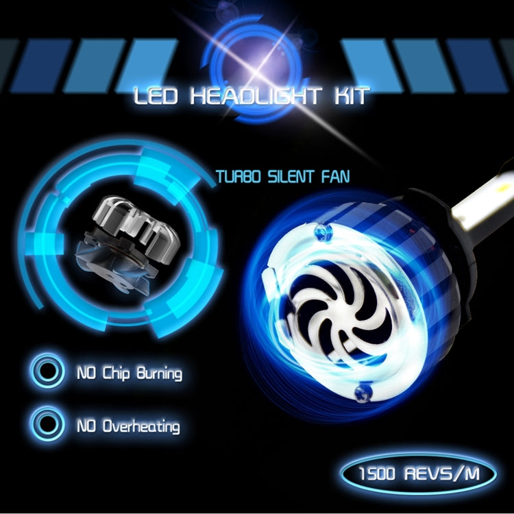 2 PCS 9006 HB4 25W 3000LM 6000K IP65 Waterproof Car Headlight with 6 CSP Lamps White Light, DC 9-36V