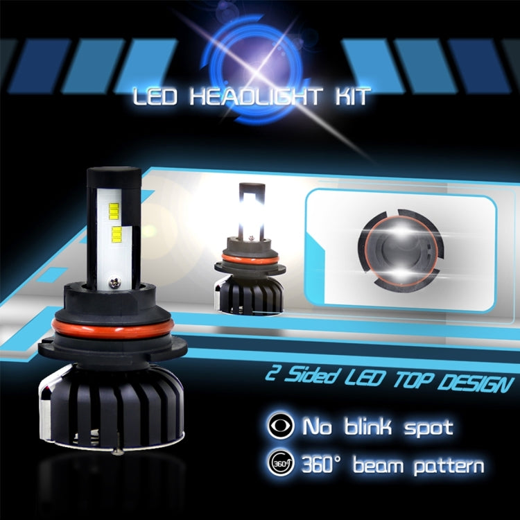 2 PCS 9007 HB5 25W 3000LM 6000K IP65 Waterproof Car Headlight with 12 CSP Lamps White Light, DC 9-36V