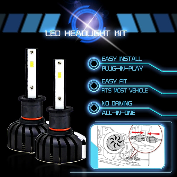 2 PCS H3 25W 3000 LM 6000K IP65 Waterproof Car Headlight with 6 CSP Lamps White Light, DC 9-36V