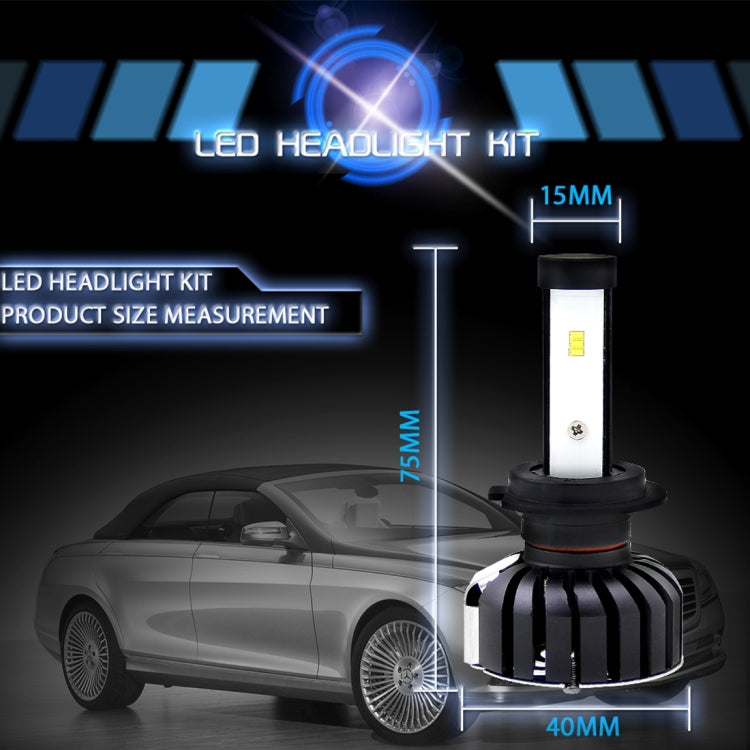 2 PCS H7 25W 3000 LM 6000K IP65 Waterproof Car Headlight with 6 CSP Lamps White Light, DC 9-36V