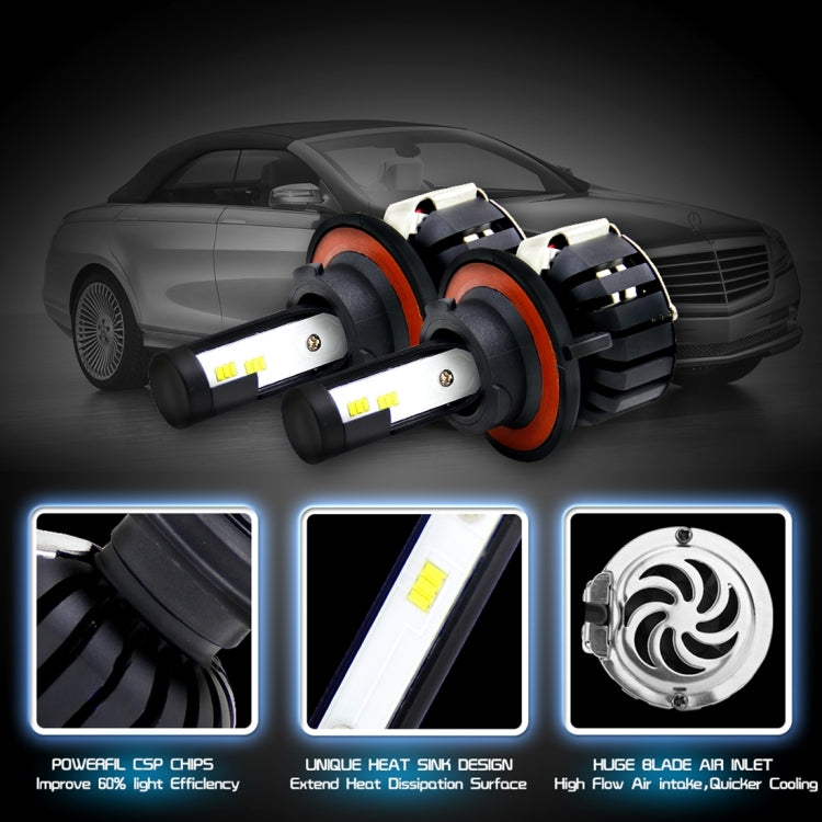 2 PCS H13 9008 25W 3000LM 6000K IP65 Waterproof Car Headlight with 12 CSP Lamps White Light, DC 9-36V