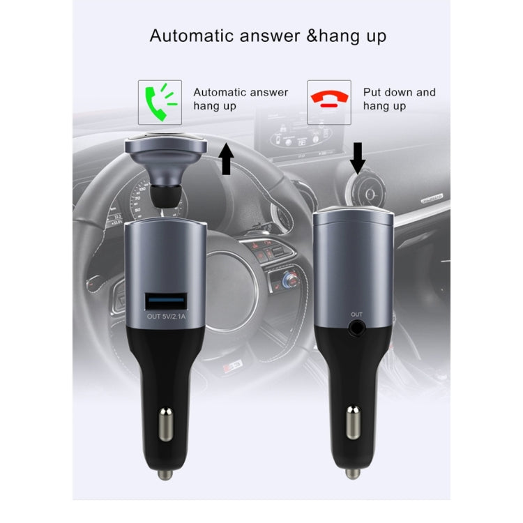 2 in 1 Wireless Bluetooth 4.0 Stereo In-ear Earphone Headset + Single 5V 2.1A USB Charging Port Car Charger for Smartphones, Bluetooth Distance: About 10m