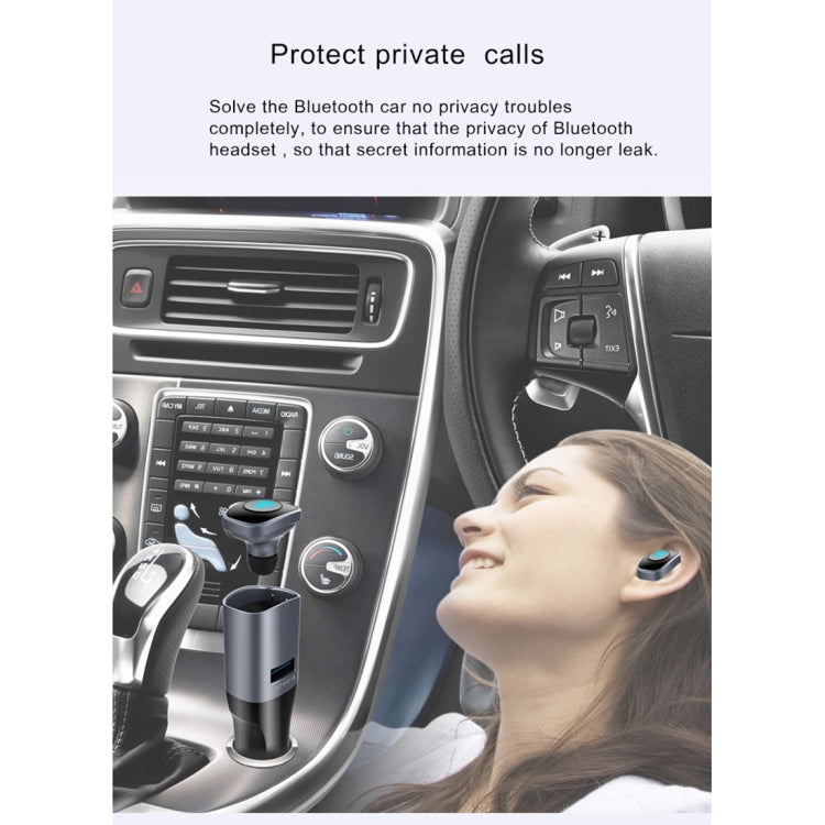 2 in 1 Wireless Bluetooth 4.0 Stereo In-ear Earphone Headset + Single 5V 2.1A USB Charging Port Car Charger for Smartphones, Bluetooth Distance: About 10m