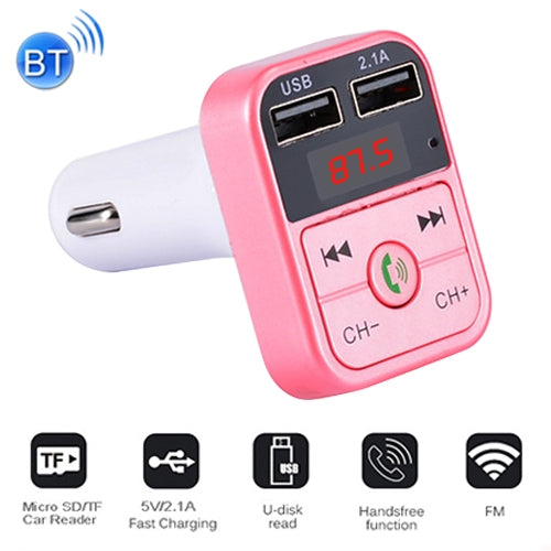B2 Dual USB Charging Bluetooth FM Transmitter MP3 Music Player Car Kit, Support Hands-Free Call  & TF Card & U Disk