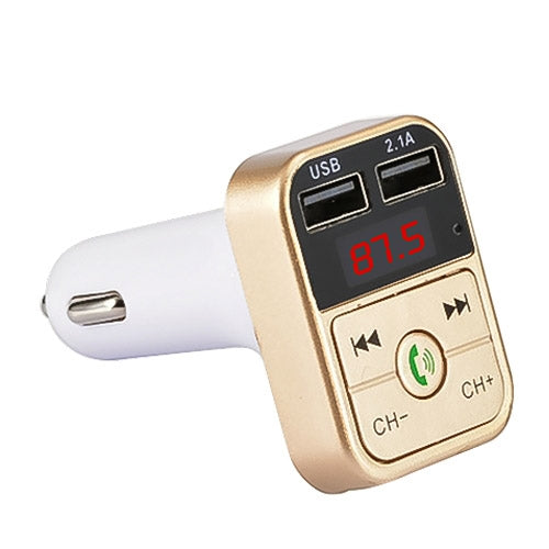 B2 Dual USB Charging Bluetooth FM Transmitter MP3 Music Player Car Kit, Support Hands-Free Call  & TF Card & U Disk