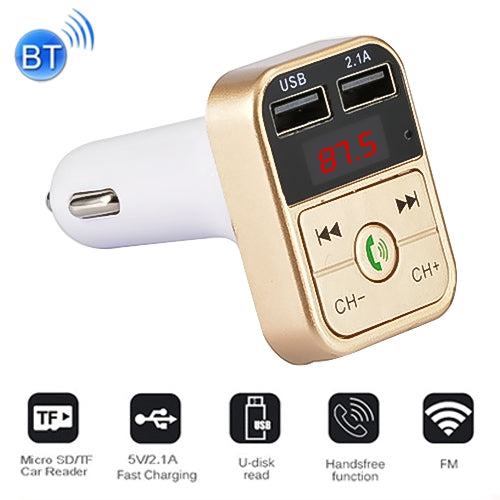 B2 Dual USB Charging Bluetooth FM Transmitter MP3 Music Player Car Kit, Support Hands-Free Call  & TF Card & U Disk