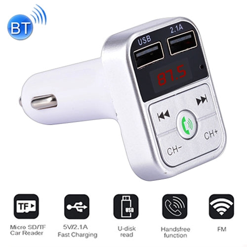 B2 Dual USB Charging Bluetooth FM Transmitter MP3 Music Player Car Kit, Support Hands-Free Call  & TF Card & U Disk