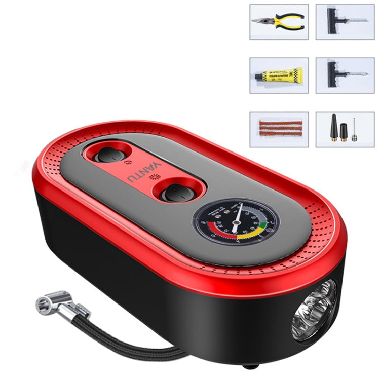 9 in 1 DC12V 120W Portable Toolbox Mechanical Dial Display Air Pump Tire Inflator Car Tire Pump Inflatable Pump