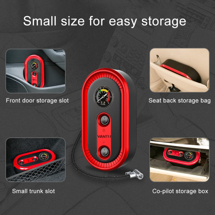 9 in 1 DC12V 120W Portable Toolbox Mechanical Dial Display Air Pump Tire Inflator Car Tire Pump Inflatable Pump