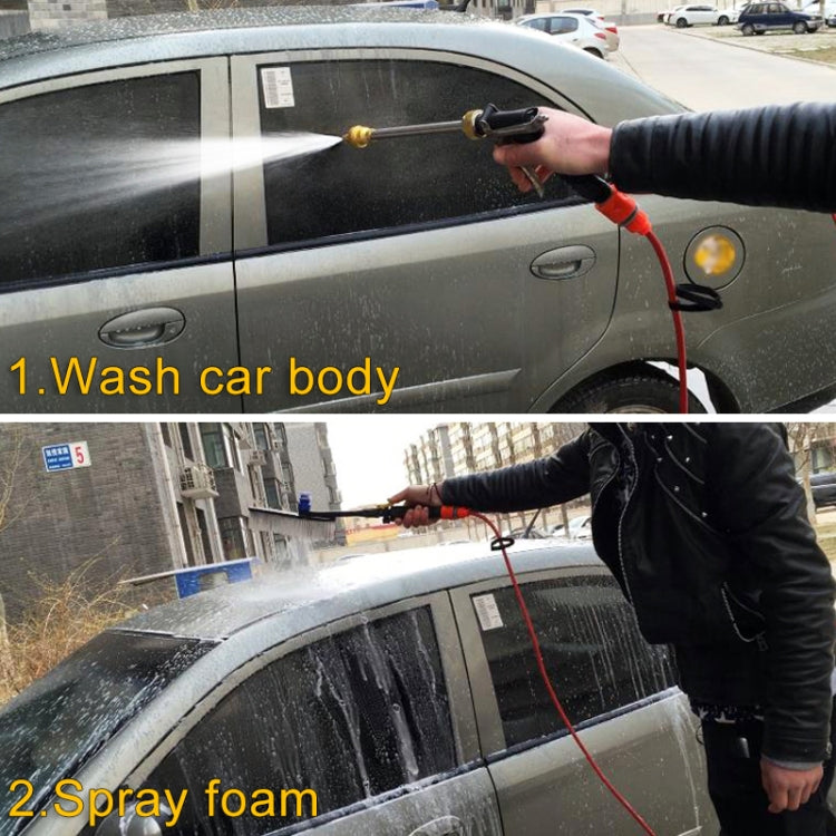 DC 12V Portable Double Pump High Pressure Outdoor Car Cigarette Lighter Washing Machine Vehicle Washing Tools, with Storage Box