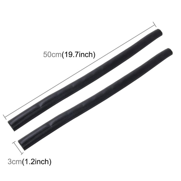 2 PCS 50cm Car Sound Insulation Sealing Rubber Strip Anti Noise Door Seal Strip Windproof Dust Proof Strip Pad Column Seal