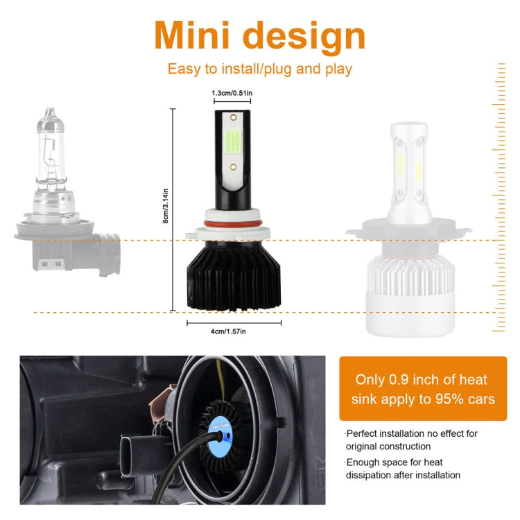 2 PCS EV12 9006 DC9-32V / 14W / 1400LM IP67 Car LED Headlight Lamps (Ice Blue Light)