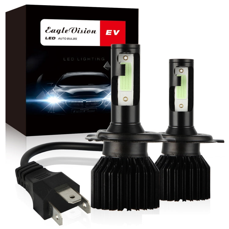 2 PCS EV12 H4 DC9-32V / 14W / 1400LM IP67 Car LED Headlight Lamps (Ice Blue Light)