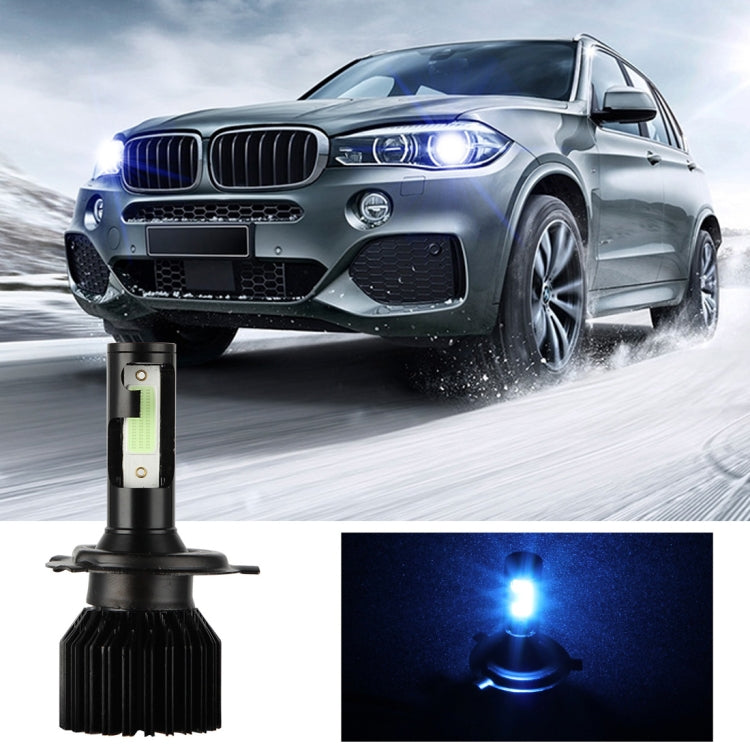 2 PCS EV12 H4 DC9-32V / 14W / 1400LM IP67 Car LED Headlight Lamps (Ice Blue Light)