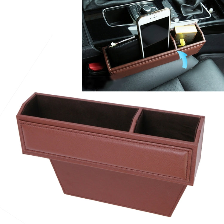 2 PCS Car Seat Crevice Storage Box with Interval Cup Drink Holder Organizer Auto Gap Pocket Stowing Tidying for Phone Pad Card Coin Case Accessories