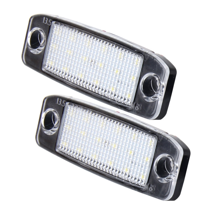 2 PCS LED License Plate Light with 18  SMD-3528 Lamps for Hyundai Sonata,2W 120LM,6000K, DC12V(White Light)