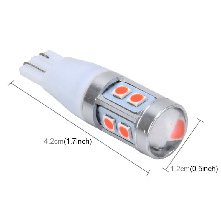 2 PCS T15 3W 240LM Car Clearance Lights Car Marker Light with 10 SMD-3030-LED Lamps, DC 12V