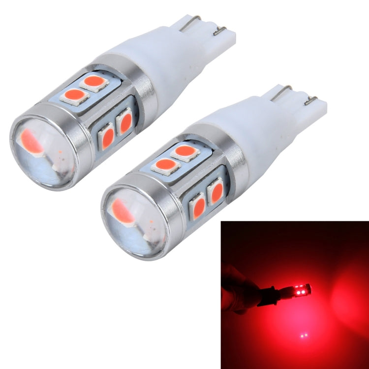 2 PCS T15 3W 240LM Car Clearance Lights Car Marker Light with 10 SMD-3030-LED Lamps, DC 12V