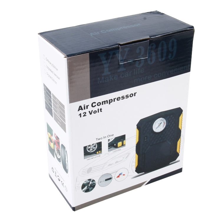 DC12V 120W  Tire Inflation and Lighting 2 in 1 Car Air Pump Air Compressor 12 Volt Upgraded Version