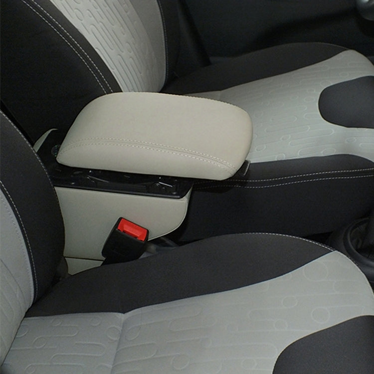 Car ABS Leather Wrapped  Armrest Box with Fast Charge USB Holes and Cables for Fox