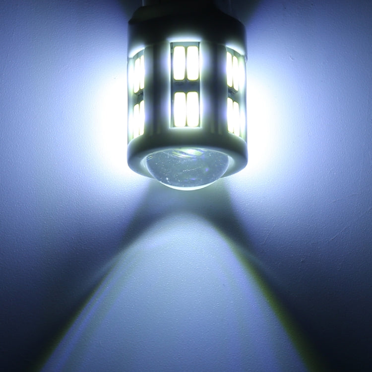 2 PCS T20 / 7440 3W DC 12V 6000K 200LM Car Auto Ceramics Turn Lights / Reversing Light 16LEDs SMD-7020 Lamps, with Projector Lens(White Light)