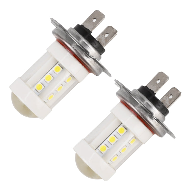 2 PCS H7 4.5W DC 12V 6000K 360LM Car Auto Ceramics Fog Light 18LEDs SMD-3030 Lamps, with Projector Lens(White Light)