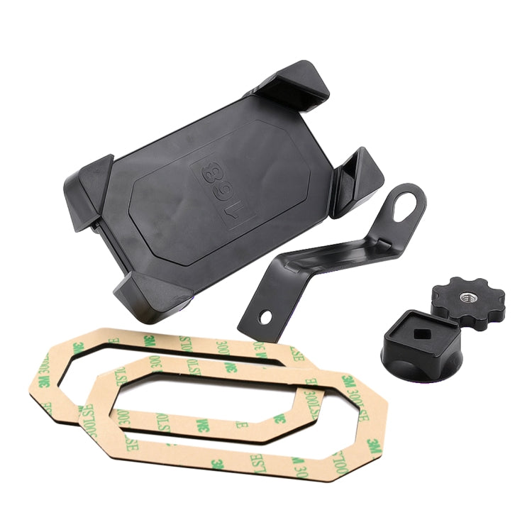 Motorcycle Mobile Phone Holder Rear View Mirror Aluminum Alloy Base, Suitable Size: 3.5-6 inch Phone