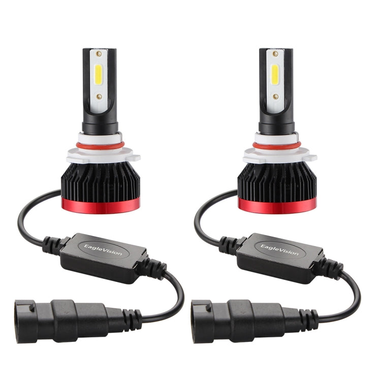 2 PCS EV7 9005 / HB3 DC 9-32V 36W 3000LM 6000K IP67 LED Car Headlight Lamps, with Mini LED Driver and Cable (White Light)
