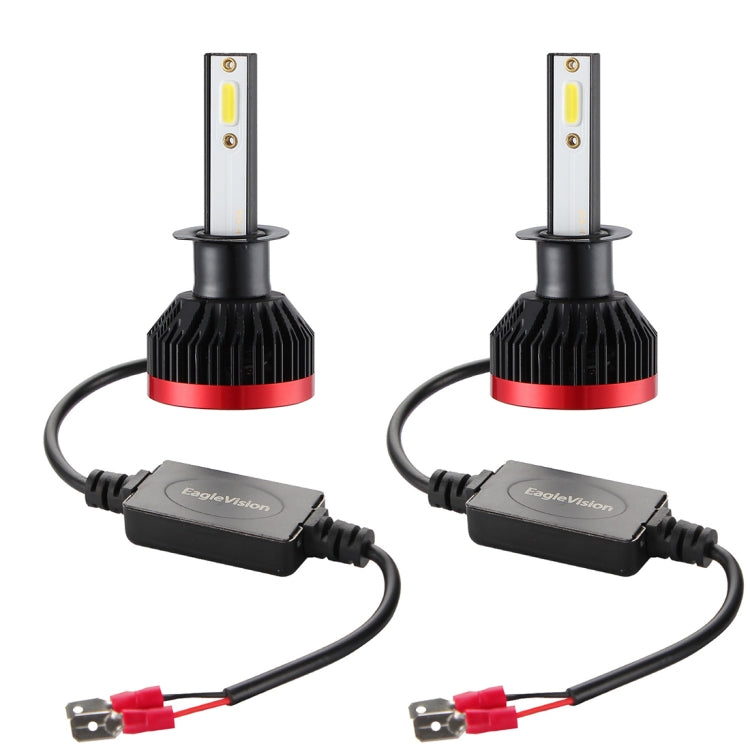 2 PCS EV7 H1 DC 9-32V 36W 3000LM 6000K IP67 LED Car Headlight Lamps, with Mini LED Driver and Cable (White Light)