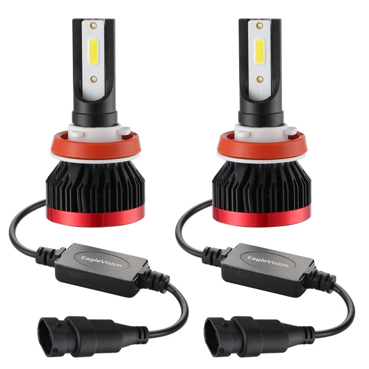 2 PCS EV7 H8 / H9 / H11 DC 9-32V 36W 3000LM 6000K IP67 LED Car Headlight Lamps, with Mini LED Driver and Cable (White Light)