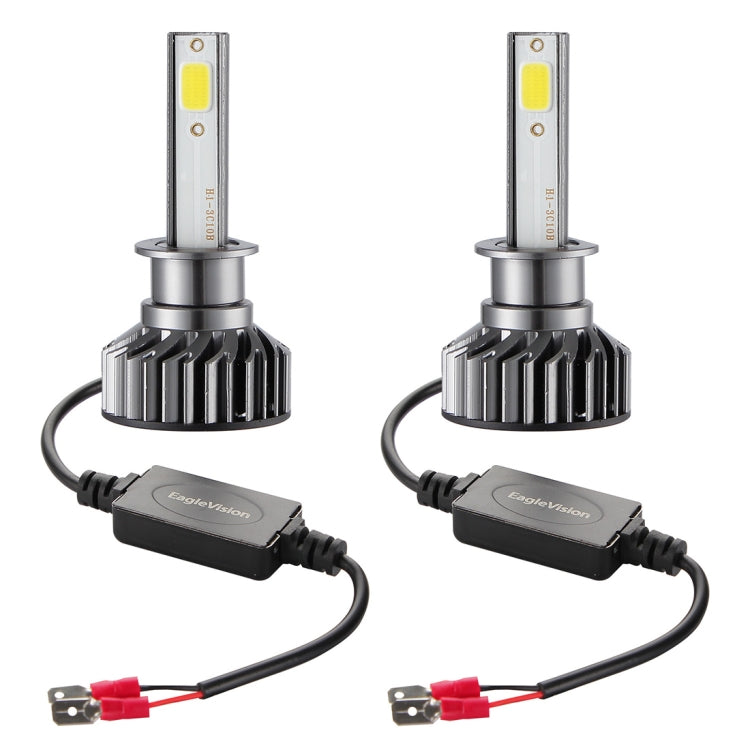 2 PCS EV8 H1 DC 9-32V 36W 3000LM 6000K IP67 DOB LED Car Headlight Lamps, with Mini LED Driver and Cable (White Light)