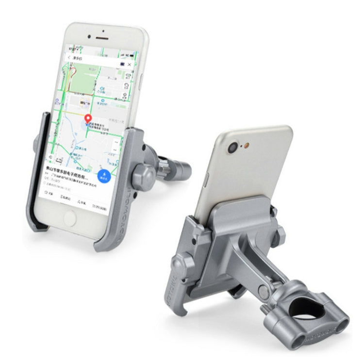 Motorcycle Handlebar Aluminum Alloy Phone Bracket, Suitable for 4-6 inch Device