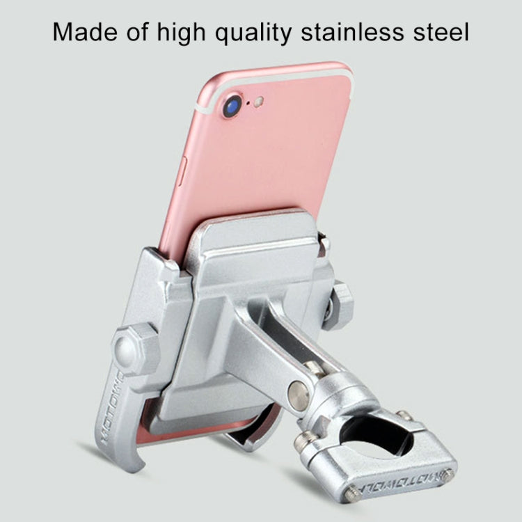 Motorcycle Handlebar Aluminum Alloy Phone Bracket, Suitable for 4-6 inch Device
