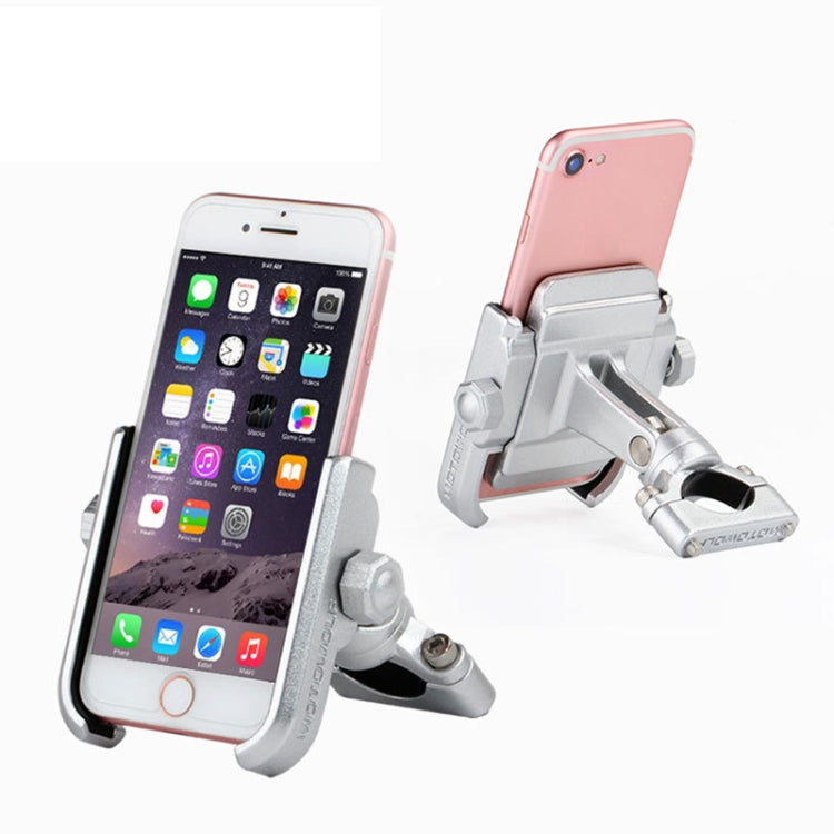 Motorcycle Handlebar Aluminum Alloy Phone Bracket, Suitable for 4-6 inch Device