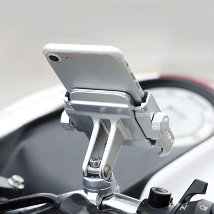 Motorcycle Handlebar Aluminum Alloy Phone Bracket, Suitable for 4-6 inch Device