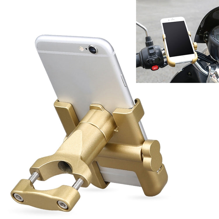 Motorcycle Handlebar Aluminum Alloy Phone Bracket, Suitable for 60-100mm Device