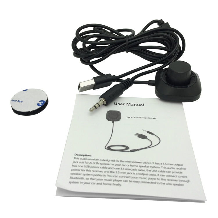 B3510 Car Bluetooth 4.1 Wireless Music Receiver with Built-in Mic & LED Lights for iPhone / iPad / Stereo, Support Hands-free / iOS Siri (Black)