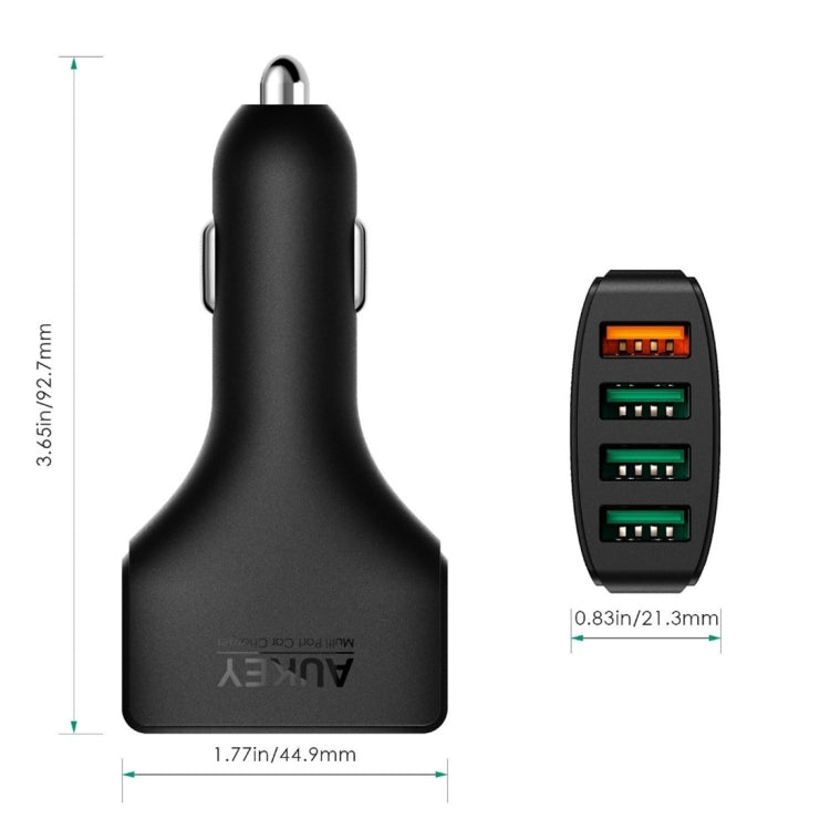 AUKEY CC-T9 4 Ports Quick Charge 3.0 USB Car Charger for Smartphones and Tablets